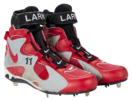 Barry Larkin Game Used Nike Cleats (Larkin LOA)